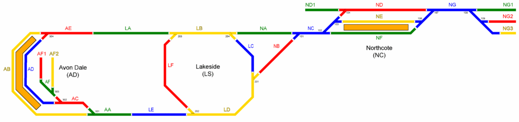 AVLR Track Diagram