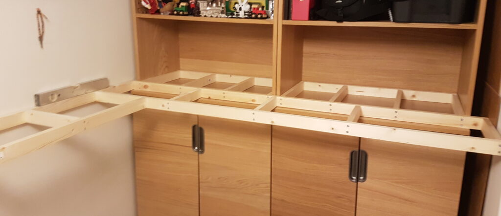 BFR baseboard on shelves