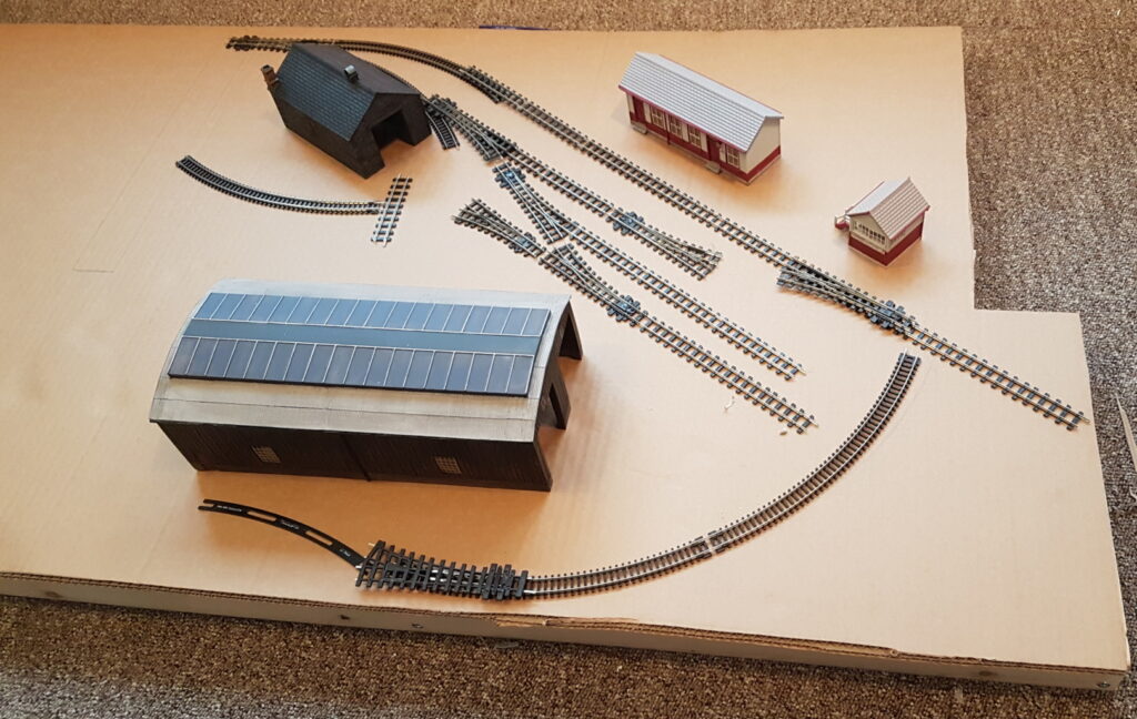 Track layout planning on card.